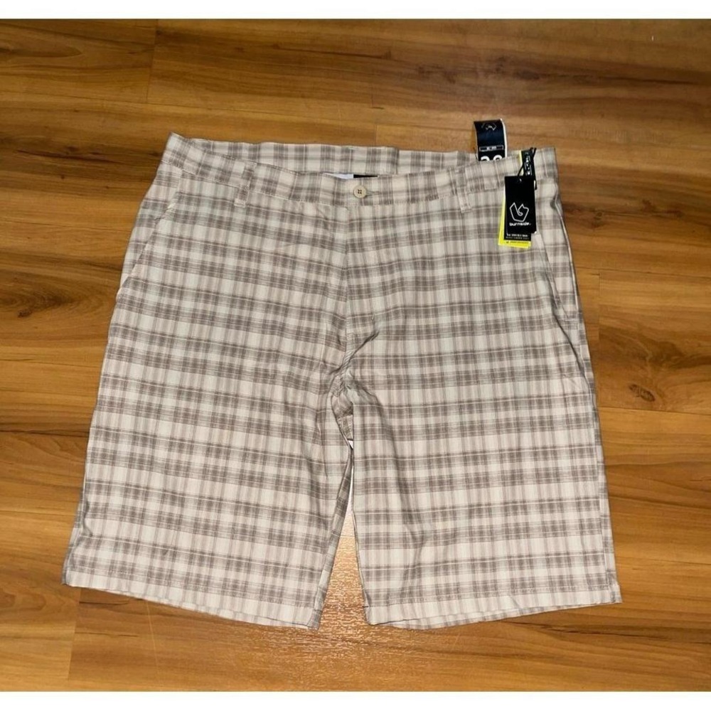 NWT Burnside Walk Board Fade Resistant Flat Front Quick Dry Beach‎ Plaid Shorts